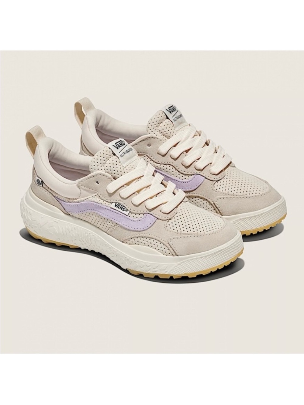Vans Mte UltraRange Neo VR3 Shoe Perf Suede White/Purple Women 8.0 US